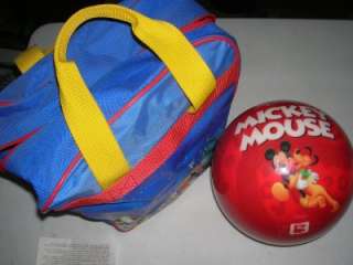 New Mickey Mouse 10 Pound Bowling Ball w Used Case  