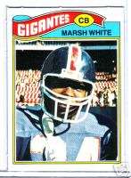 NY Giants 1977 topps mexican Marsh White #196 NO Stains  