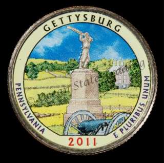   And Gold Plated Gettysburg National Park   P + D Mint (4 Coins)  