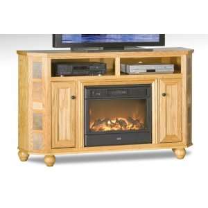   TV Stand with Electric Fireplace (Made in the USA)