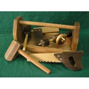  Handmade Wood Toy Tool Box & Tools Made in America by D 