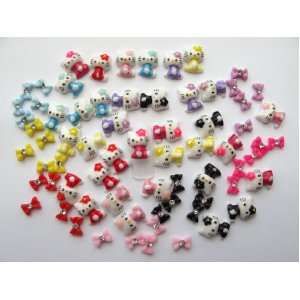 Nail Art 3d 70 Pieces Mix Color Hello Kitty/Bow /Rhinestone for Nails 
