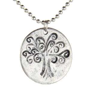   Round Disc Tree of Life Pendant Necklace    Made In The USA Jewelry