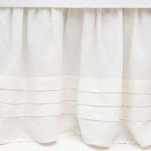    Pine Cone Hill Pleated Linen White Bed Skirt