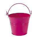 Lot of 12 Hot Pink Metal Pails Birthday Party Favors