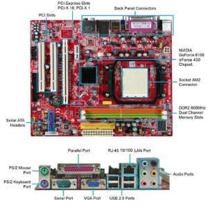  MSI K9N6SGM V V.2 Dual Core AMD Athlon 64 nVidia 