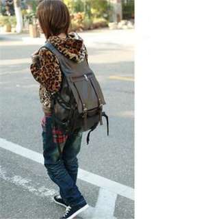   Womans PU Leather Backpack Zipper Closures Satchels School Bags EFP10