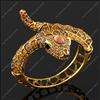 brown swarovski crystal cobra snake bangle bracelets  