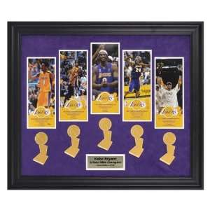  Kobe Bryant Los Angeles Lakers 5 Time NBA Champion Framed 