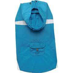 Hagen Dogit Hooded Dog Raincoat Sea Blue/Char All Sizes  