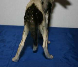 This auction is for an Antique Porcelain Borzoi Dog Art Deco Figurine 