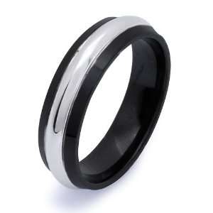  Stainless Steel Black Plated Wedding Band Size 9 Jewelry