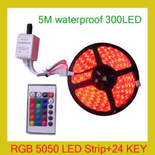   5050 Multi Color SMD Flexible LED Strip 300 Leds+24 Key Remote  