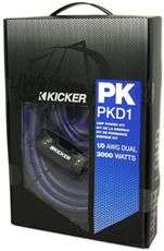 KICKER PKD1 1/0 GAUGE 3000w DUAL AMP WIRE KIT 09PKD1 368298575823 