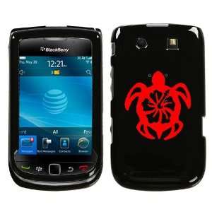  BLACKBERRY TORCH 9800 RED TURTLE ON A BLACK HARD CASE 