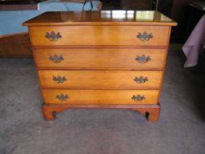 Early American Antique 4 Drawer Maple Chest  