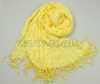 New Pure Color Soft Shawl Wrap Scarf&Yellow #1556  