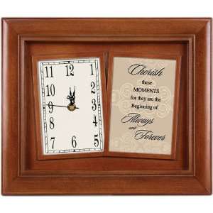  Cherish The Moments Woodgrain Clock