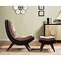 Albury Two Tone Lounging Chair with Ottoman