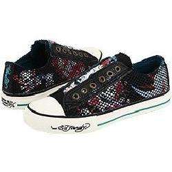 Ed Hardy Glitter Cage Black Shoes  