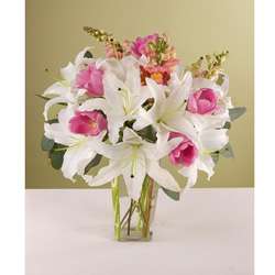Graceful Tulip, Lily and Snapdragon Flower Bouquet  