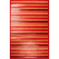 Red Bamboo Area Rug (8 x 10)  