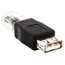 Black USB Type A to RJ 45 Ethernet Adapter F/ M  