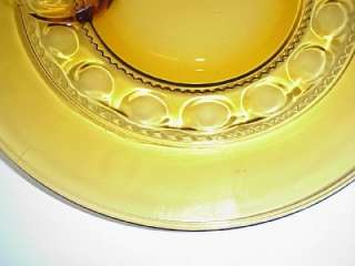DEPRESSION AMBER GLASS LUNCHEON PLATE & CUP SET  