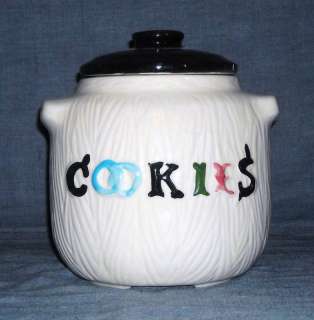 Vintage Cookies Cyclinder Cookie jar Excellent  