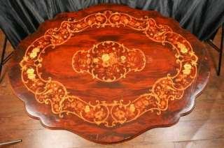Antique Victorian Inlay Walnut Dining Table Centre  