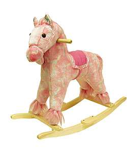 Plush Childrens Rocking Pink Pony  