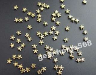 550 Antiqued Gold Tiny Star Spacer Beads B644 Free Ship  