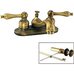 Westbrass 4 inch Centerset Antique Bronze Bathroom Faucet   
