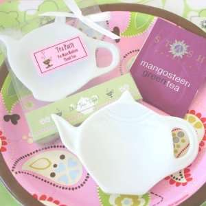  Wedding Favors It`s Tea Time Porcelain Teapot Dish Baby