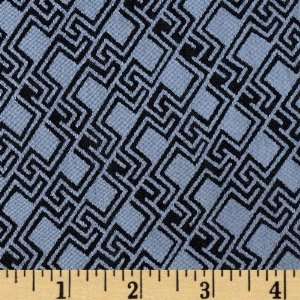  48 Wide Geo Acetate Blue/Black Fabric By The Yard Arts 