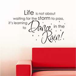 Vinyl Attraction Life islearning to dance in the rain Vinyl Decal 