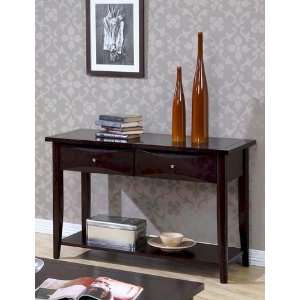 Modern Style Sofa Table With Two Storage Drawers And Storage Shelf In 