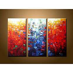 Abstract Hand painted Oil Painting Canvas Art Set  
