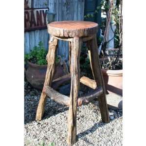  Salvaged Wood Garden Bar Chair (Teak) (30H x 15W x 15D 