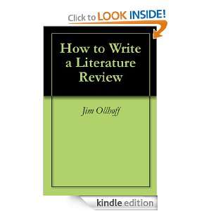 How to Write a Literature Review Jim Ollhoff  Kindle 