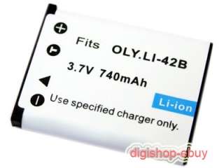 Battery&Charger for Li 42B Olympus VR 310 VR 320 VR 330  