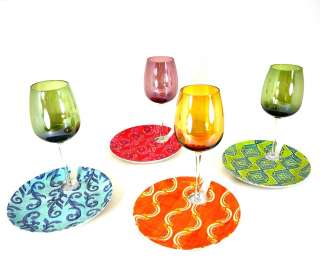 Cypress Home Set of 4 Eco Friendly Bamboo Wine Plates 746851439117 