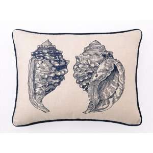  Double Conch Embroidered Pillow 14x20