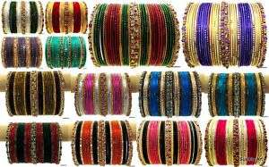 Set of 36 Indian Belly Dance Sari Bangles Bracelet  