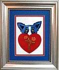 FRAMED GEORGE RODRIGUE Heat in the Kitchen POSTCARD   13 x 11 items in 