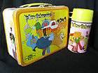   vintage metal rare beatles yellow submarine lunchbox thermos minty