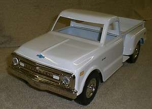 1969 White Chevy Shortbed Stepside Truck 67 72  