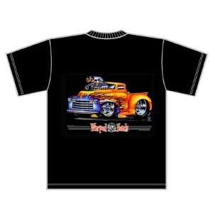  Chevy Pick up Warped Heads Large T shirt Automotive