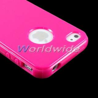 For iPhone 4G 4S Soft Rubber TPU Milk Skin Back Hole Case Cover Cute 
