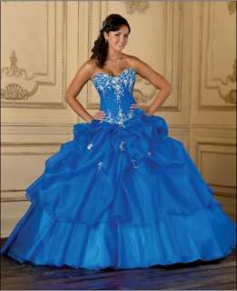 Hot Sale  2012 Blue Prom Dress Quinceanera Dreses Size 4 6 8 10 